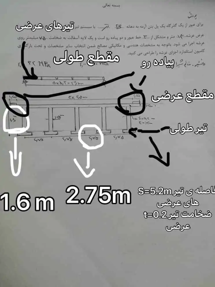 طراحی پل بتن آرمه سیستم تیر و تاوه بصورت دستی و نرم افزاری با CSIBridge 2 طراحی بتن آرمه